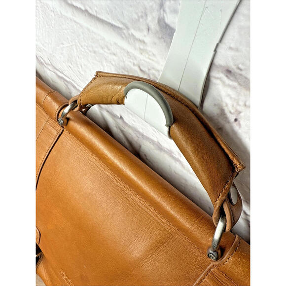 Brown Leather Kenneth Cole Laptop Computer Bag -NO Strap - Picture 5 of 9